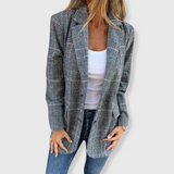 Malia | Elegant Blazer with Check Pattern