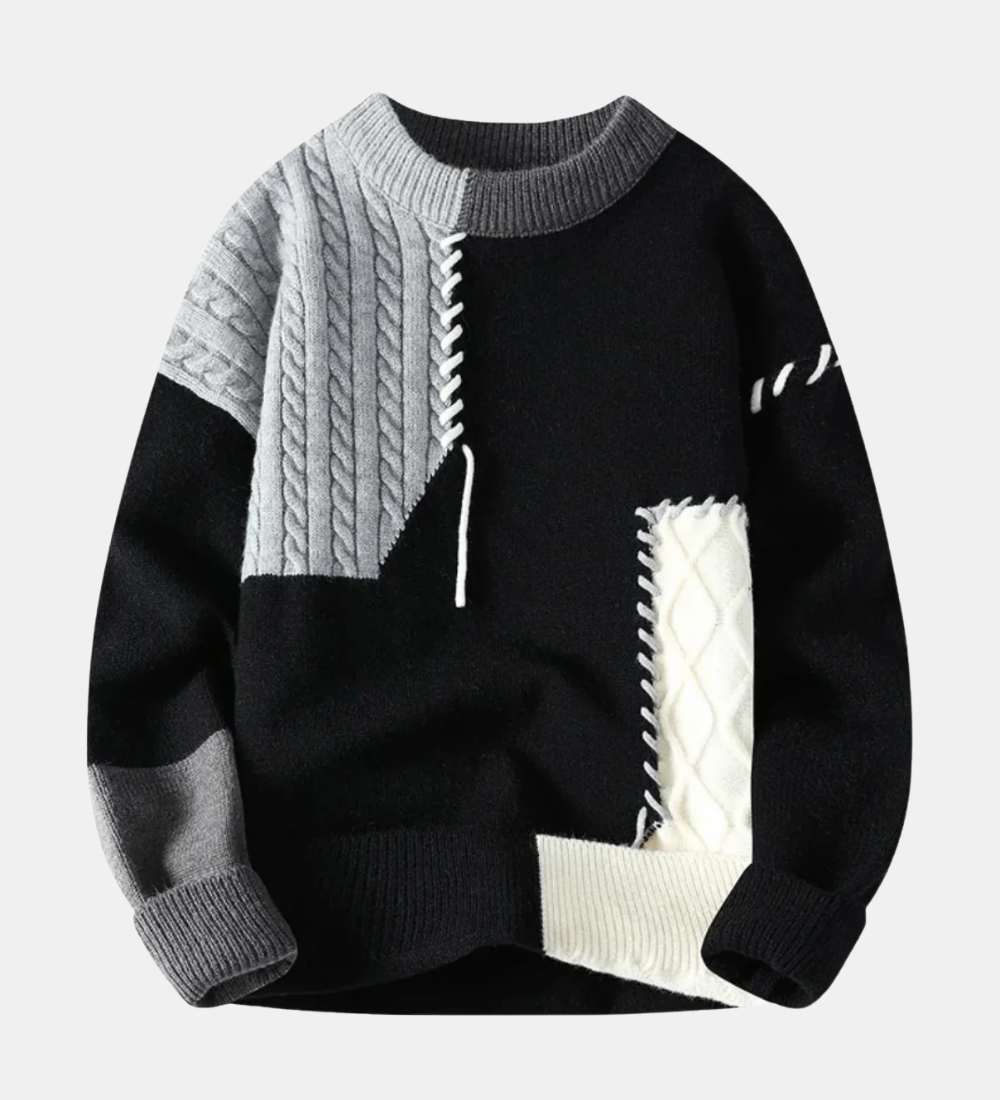 Erick | Trendy Patchwork Sweater