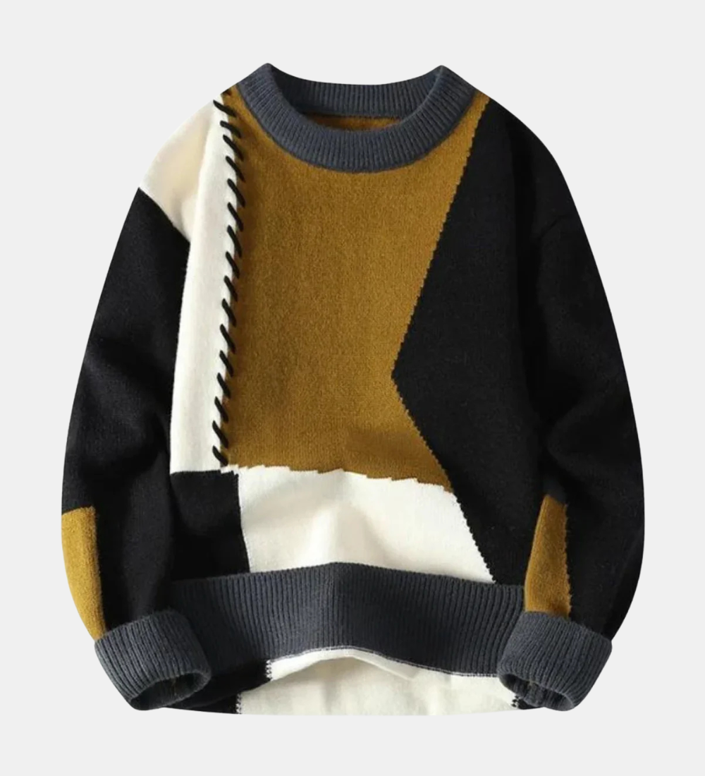 Erick | Trendy Patchwork Sweater