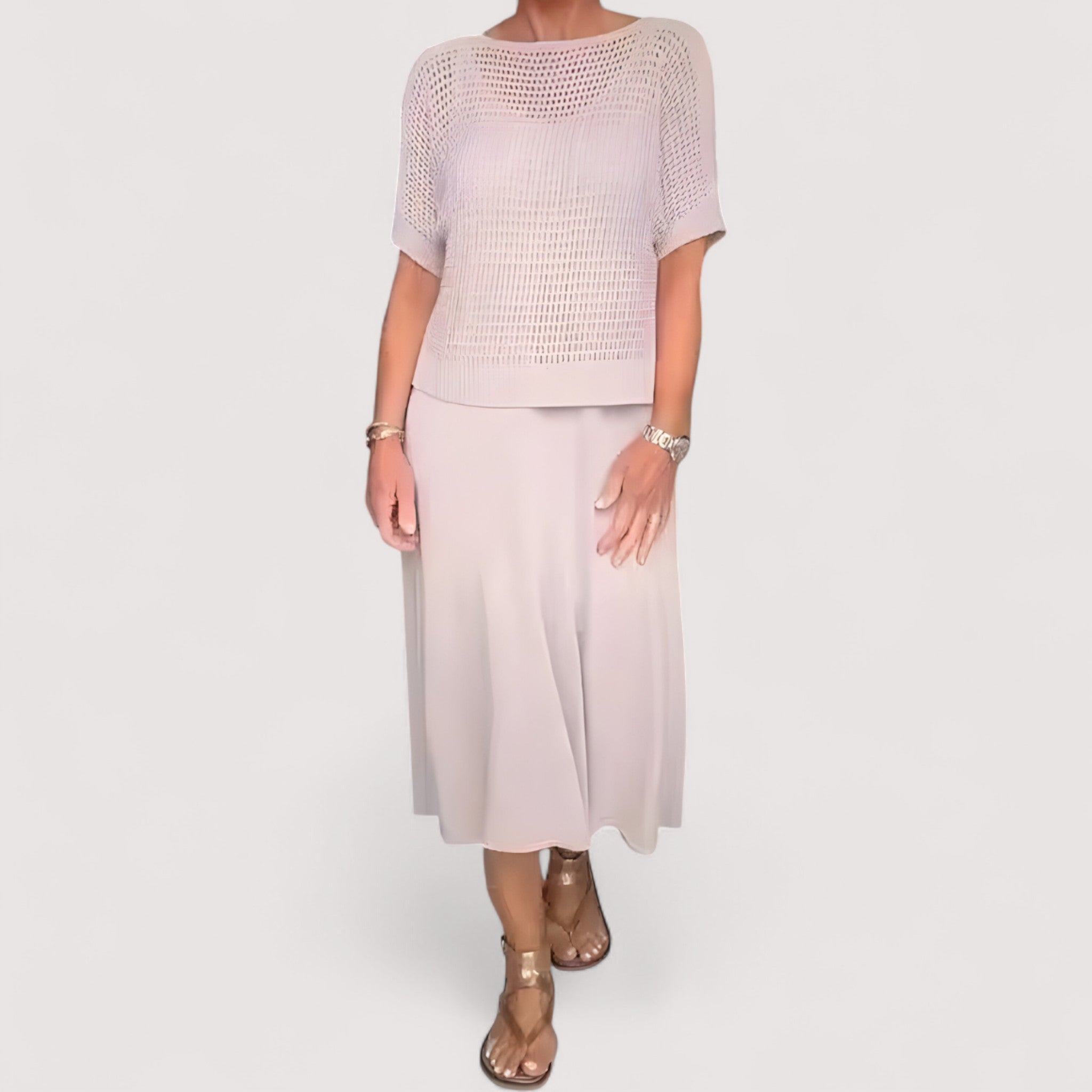 Elina | Summer Dress with Knitted Top