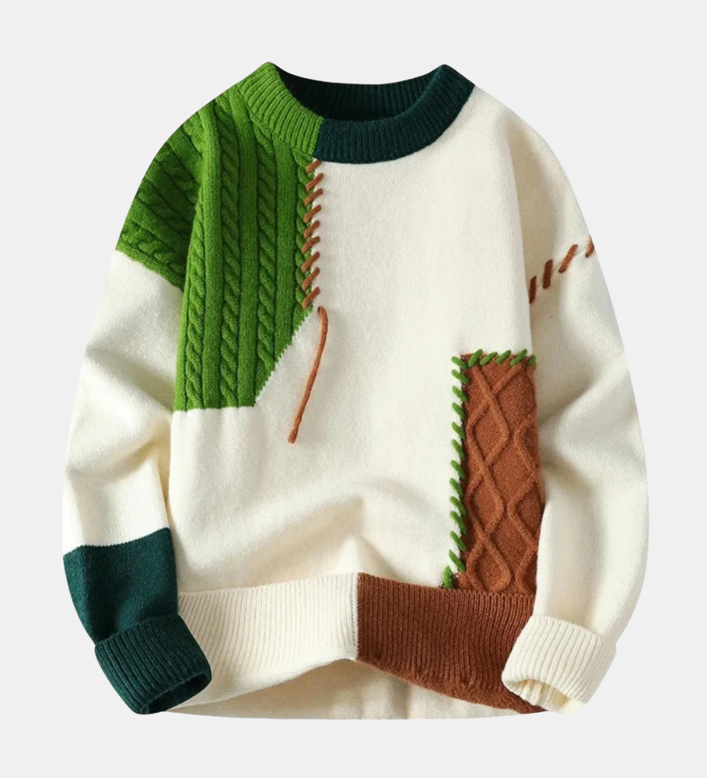 Erick | Trendy Patchwork Sweater
