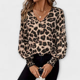 Stylish Blouse with Leopard Print