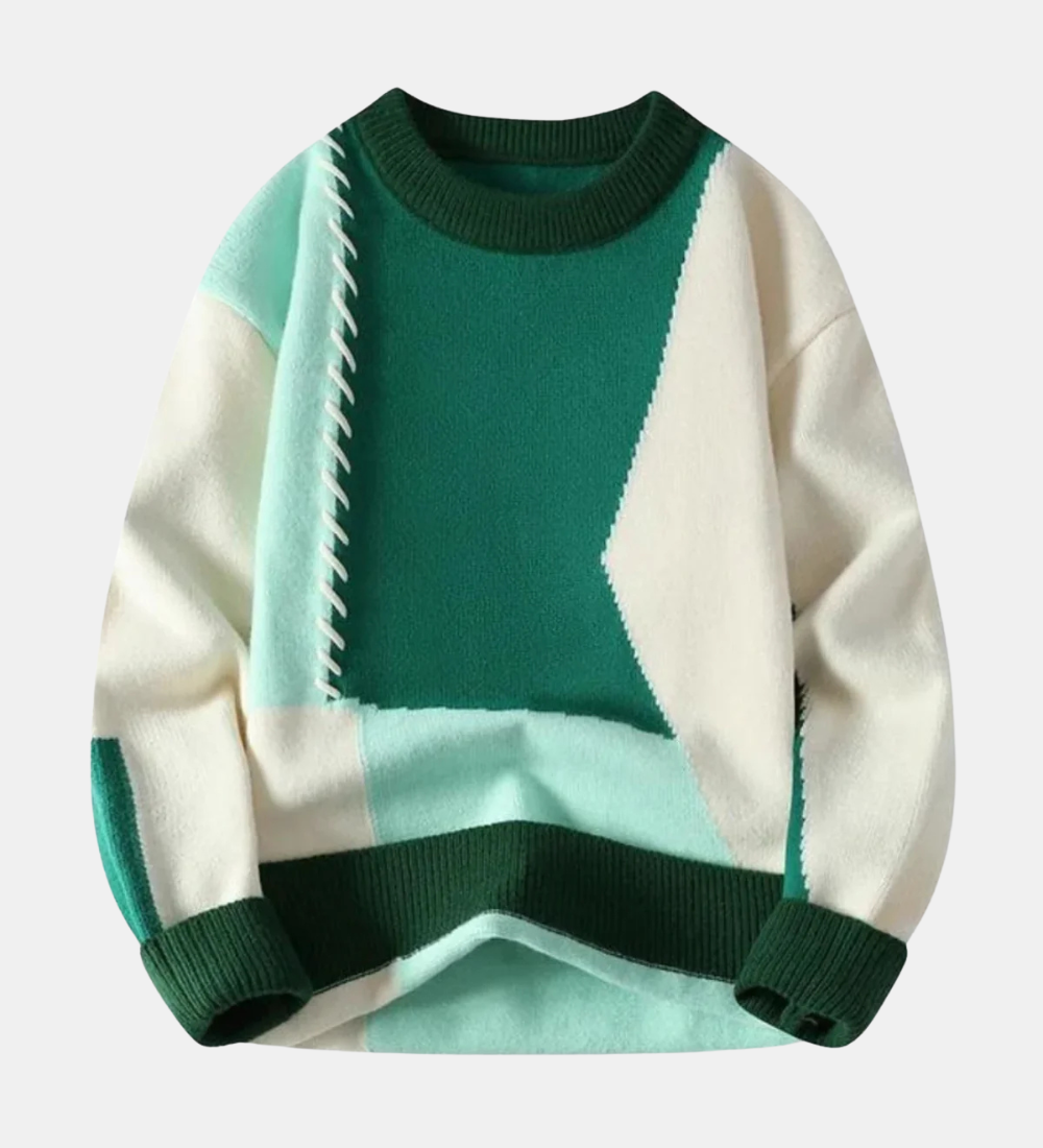 Erick | Trendy Patchwork Sweater