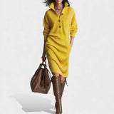 Nancy | Elegant Winter Dress with Buttons