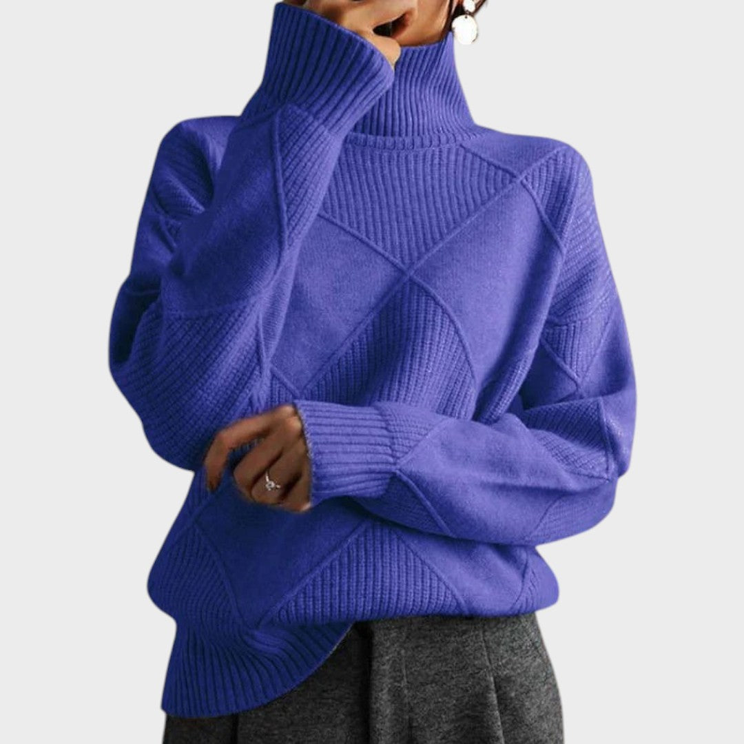 Remmy | Structured Roll Neck Jumper in Knit