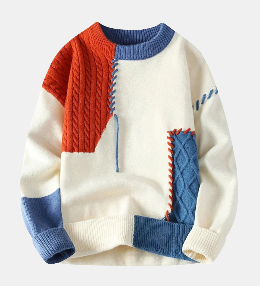 Erick | Trendy Patchwork Sweater