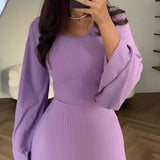 Elegant Knitted Maxi Dress