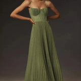 ISABELLA | Elegant Pleated Midi Dress