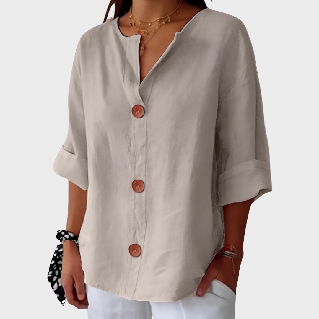 Idun - Casual Linen Blouse