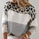Sara | Casual Sweater with Leopard Print