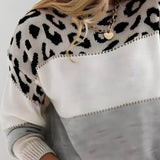 Sara | Casual Sweater with Leopard Print