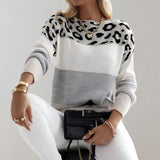 Sara | Casual Sweater with Leopard Print