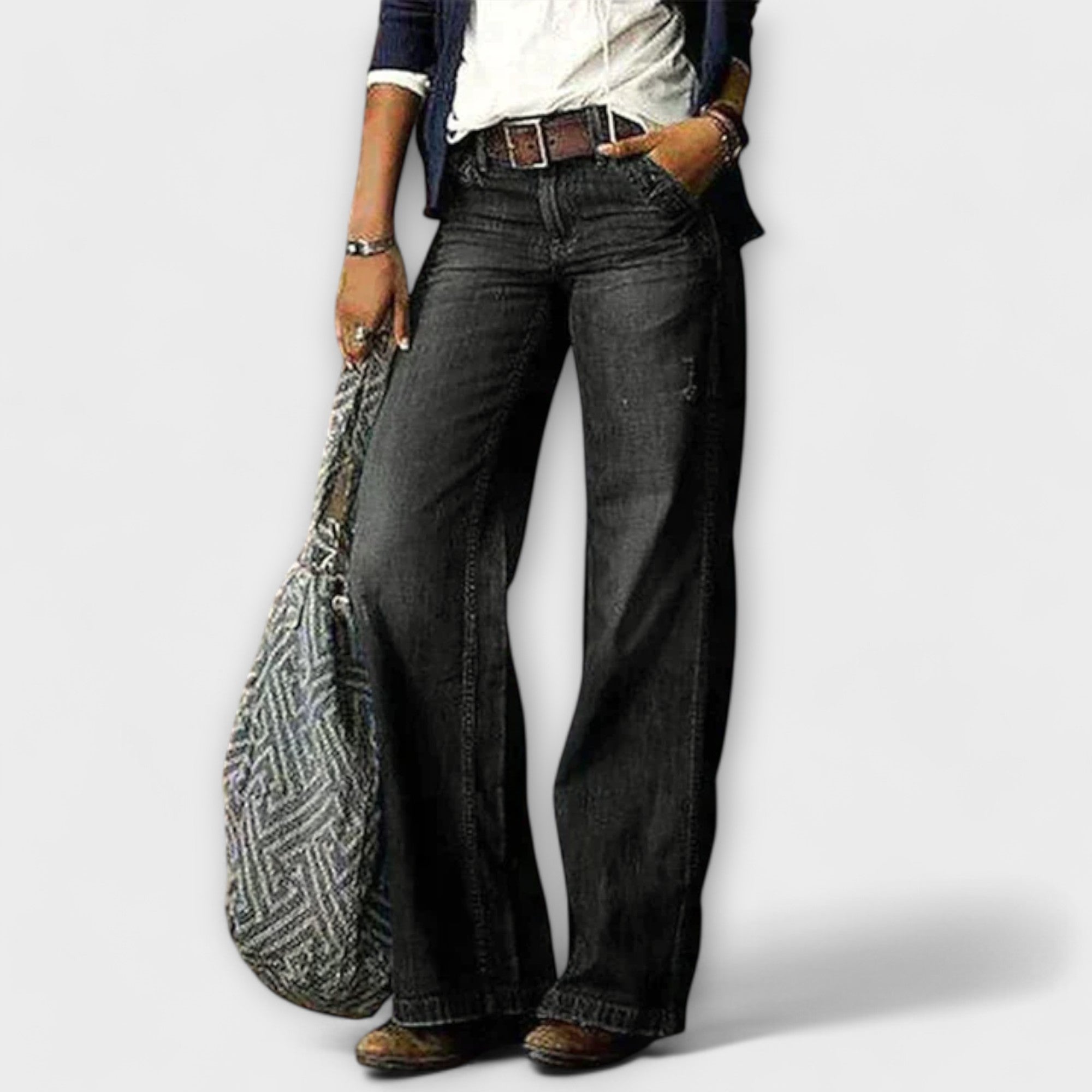 Cess – Denim Trousers with Wide Legs