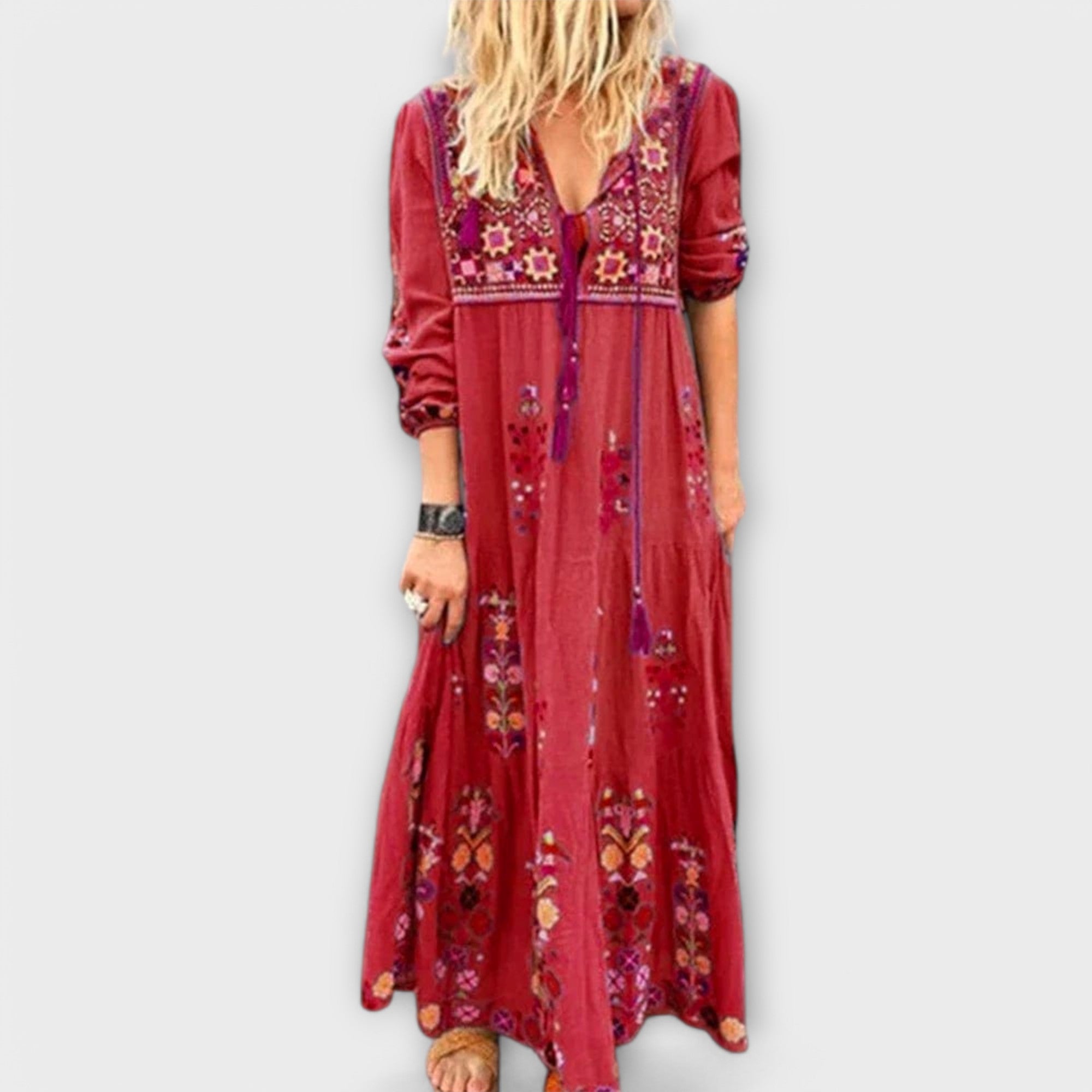 Vivi - Lässig’s Boho Linen Maxi Dress