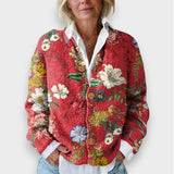 Romina | Vintage Floral Pattern Art Print Cardigan with Buttons