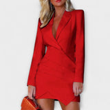 Long-Sleeved Blazer Dress for Women