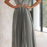 Maria™ | Elegant Pleated Maxi Dress