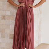 Maria™ | Elegant Pleated Maxi Dress