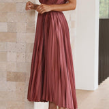 Maria™ | Elegant Pleated Maxi Dress