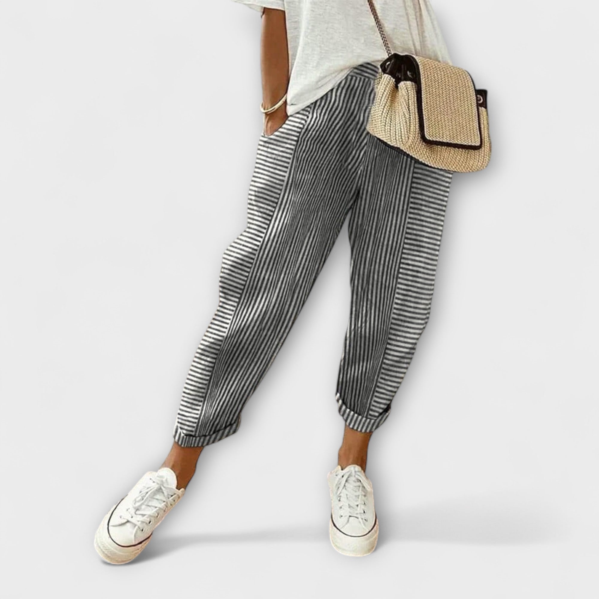 Sanne – Bequemi striped trousers