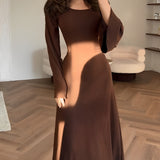 Elegant Knitted Maxi Dress