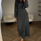 Elegant Knitted Maxi Dress