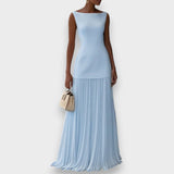 Klara | Sleeveless Pleated Maxi Dress