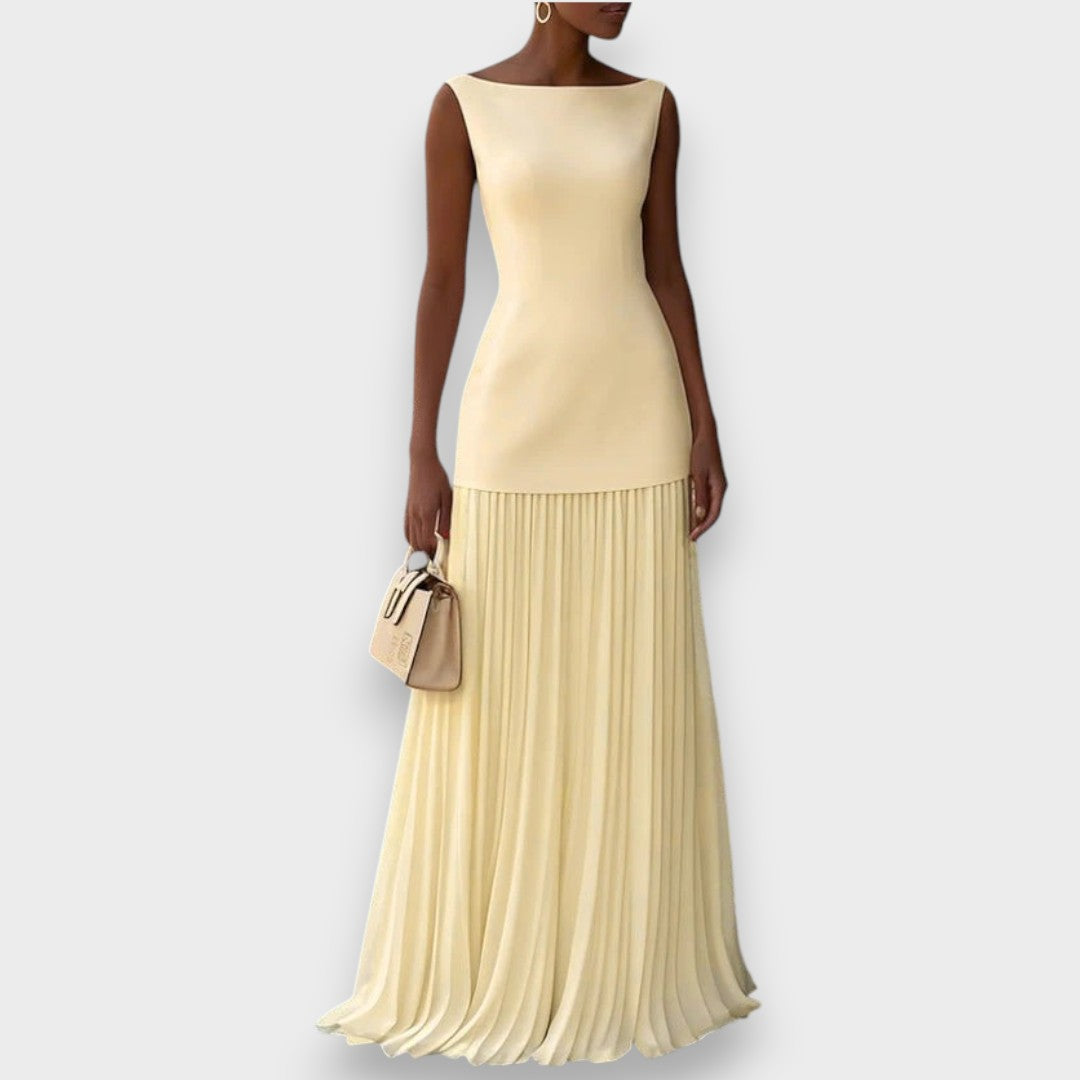 Klara | Sleeveless Pleated Maxi Dress