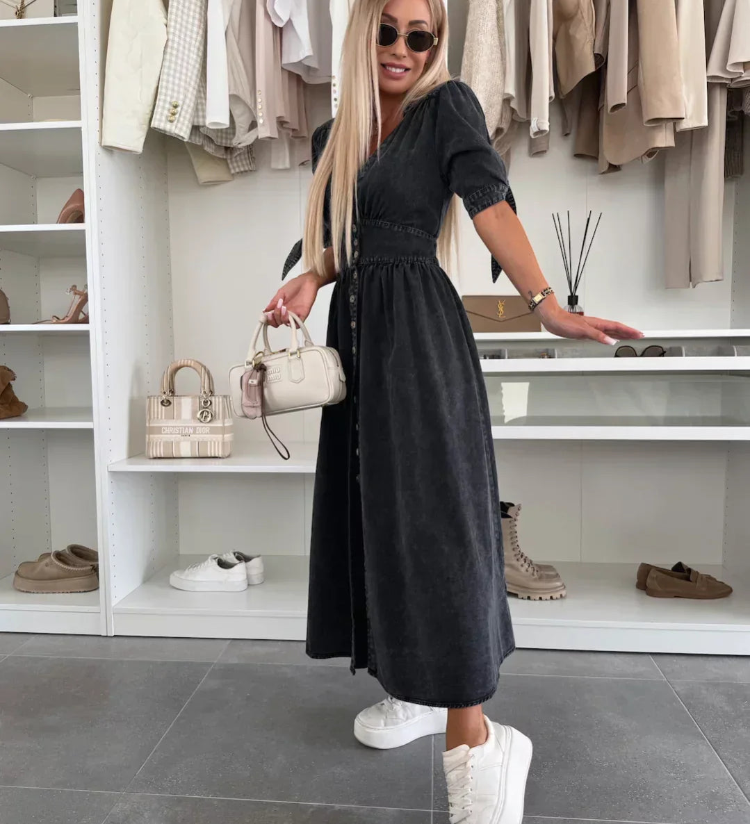 Isla™ | Radiant Denim Dress