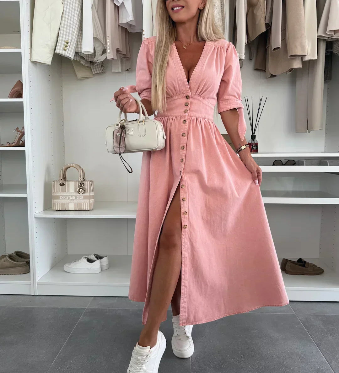 Isla™ | Radiant Denim Dress