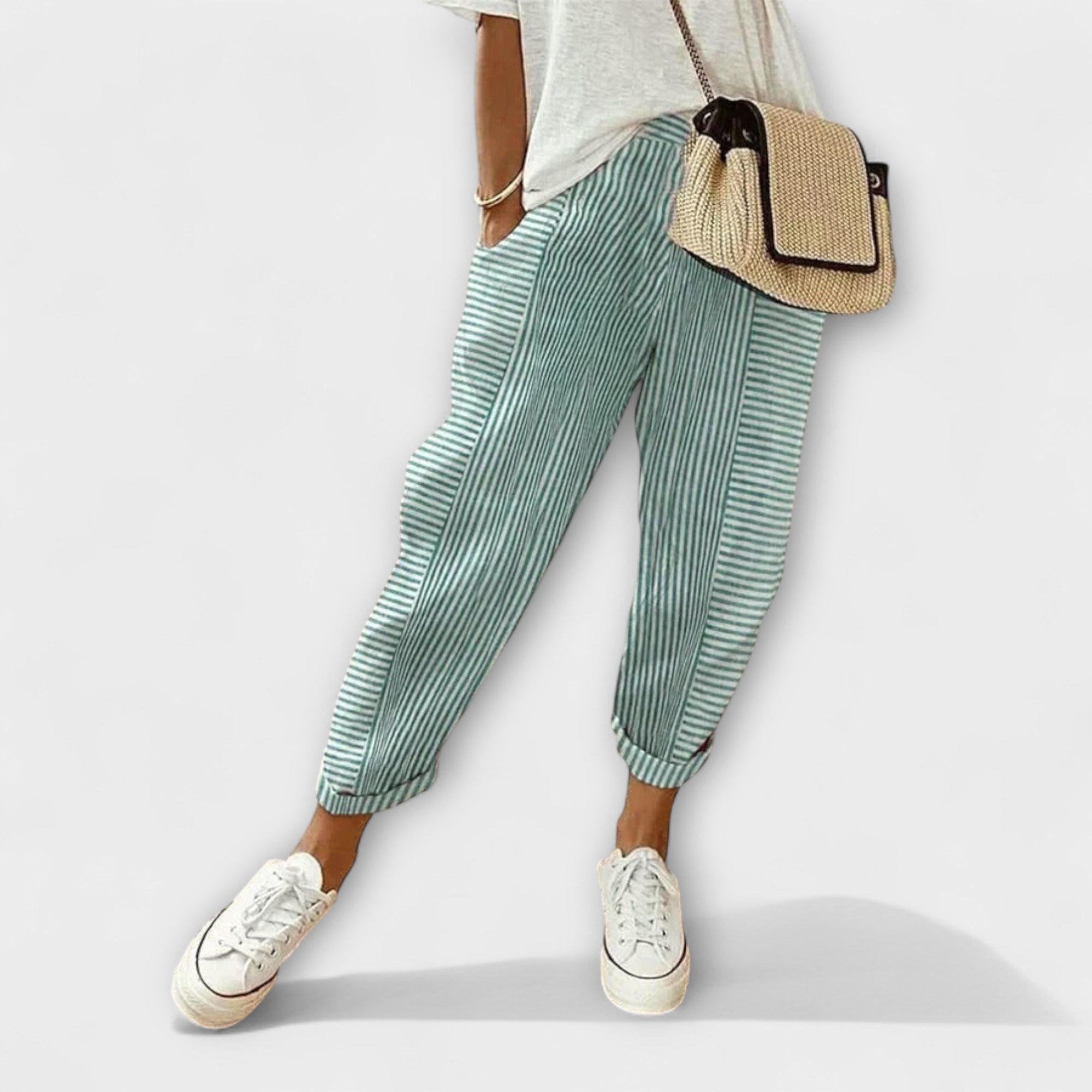 Sanne – Bequemi striped trousers