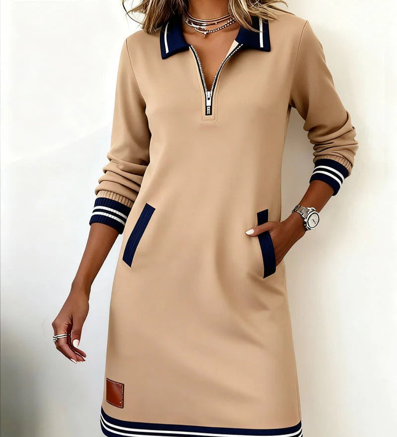 Esme – Long Sleeve Cotton Dress for Everyday Elegance