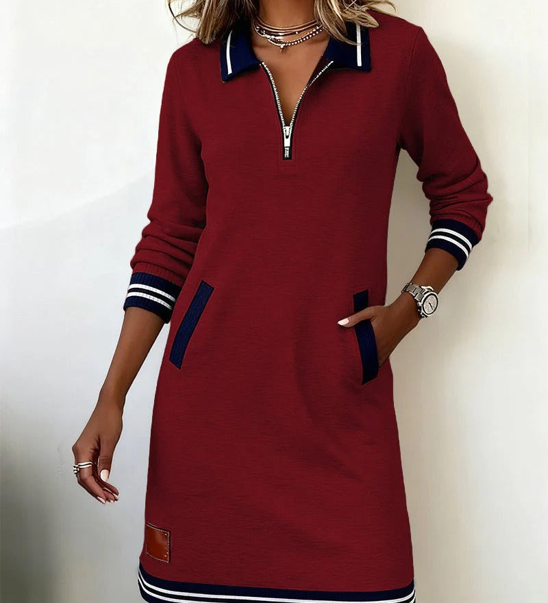 Esme – Long Sleeve Cotton Dress for Everyday Elegance