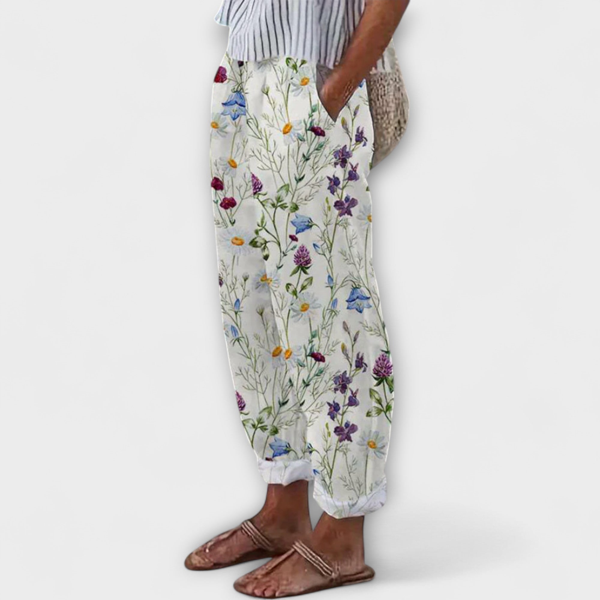 Airish – Characteristically Printed Casual Button Trousers