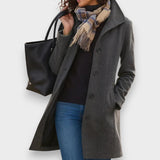 Carla | Classic Coat with Elegant Buttons