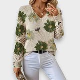 Carina | Delicate Floral Sweater