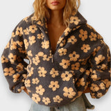 Irma | Long-Sleeved Fleece Pullover with Floral Pattern
