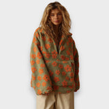 Irma | Long-Sleeved Fleece Pullover with Floral Pattern