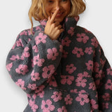 Irma | Long-Sleeved Fleece Pullover with Floral Pattern