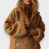 Irma | Long-Sleeved Fleece Pullover with Floral Pattern