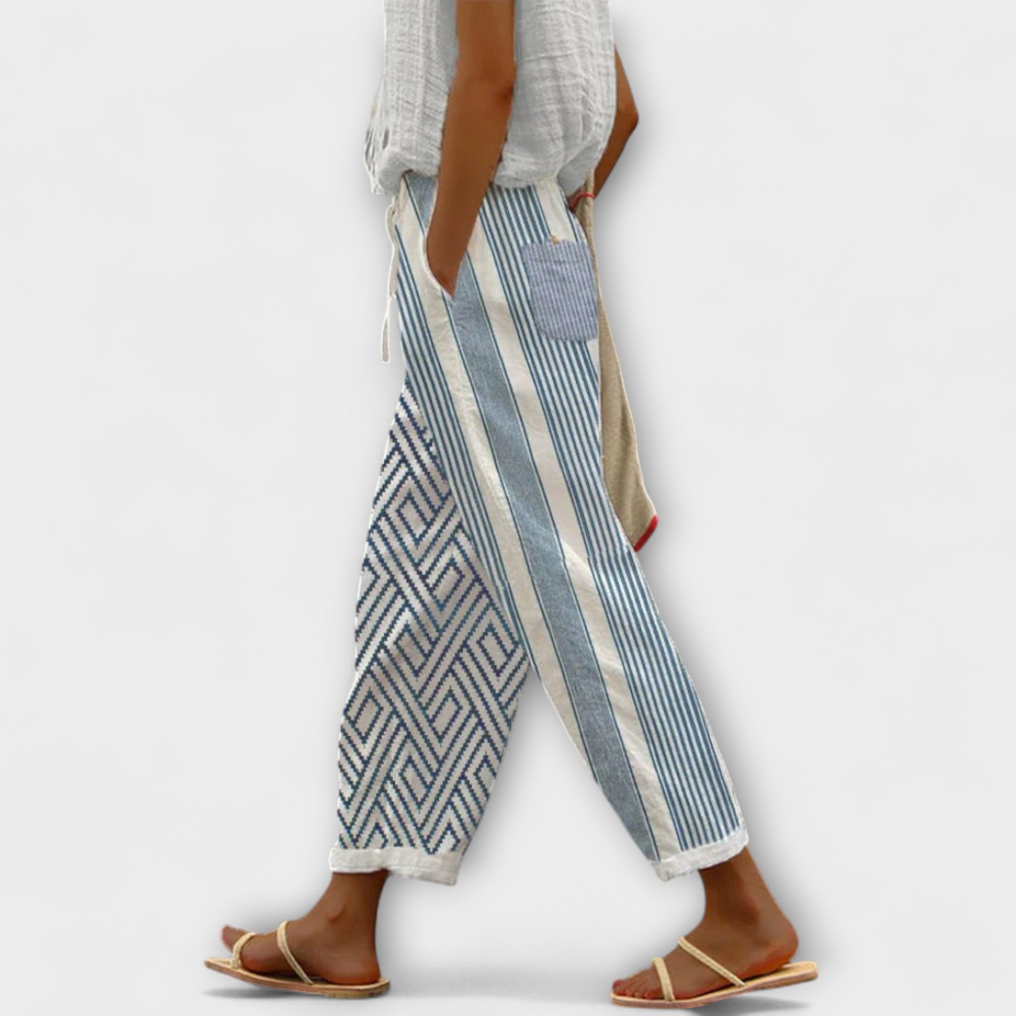 Airish – Characteristically Printed Casual Button Trousers