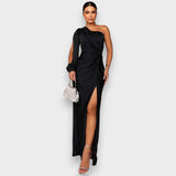 Zarra | Elegant One-Shoulder Maxi Dress