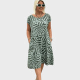 Giselle | Summer Dress with Round Neckline and Beautiful Print